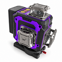 Niveau laser industriel 4D à 16 lignes, faisceau vert 360 degrés, auto-nivelant, outil de nivellement croisé pour sols, murs, carreaux et plafonds de construction