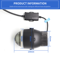 DC 12V 24V 3 pouces Bi LED antibrouillard M617 lentille de projecteur feux de croisement étanche IP67 blanc 6000K voiture lumière Refit accessoires