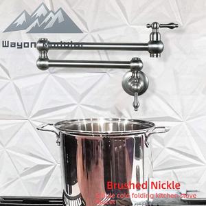 Robinet de <span class=keywords><strong>cuisine</strong></span> pliant mural tout cuivre avec robinet d'évier réglable et rotatif pour laver les légumes Wayon - Product Image 3