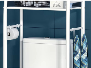 Estante <span class=keywords><strong>de</strong></span> Almacenamiento <span class=keywords><strong>de</strong></span> Metal <span class=keywords><strong>de</strong></span> 3 Niveles para Baño, Organizador Sobre el Inodoro, Estante Sobre <span class=keywords><strong>la</strong></span> <span class=keywords><strong>Lavadora</strong></span> para Baños con Espacio Limitado - Product Image 3