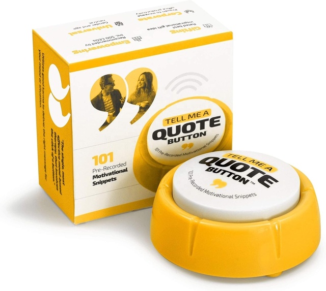 Motivational Quote Sound Button Educational Toys Stress Relief Talking Button for Home Office & Gifts
