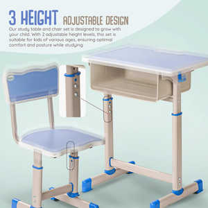 Promotion : Mobilier de classe robuste avec bureaux d'élève ergonomiques et sièges réglables pour usage scolaire quotidien – Pupitres et chaises scolaires - Product Image 3