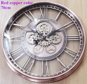 Grande Orologio <span class=keywords><strong>da</strong></span> <span class=keywords><strong>Parete</strong></span> Industriale Steampunk con Ingranaggi Meccanici Mobili in Metallo per Soggiorno di Lusso - Product Image 3