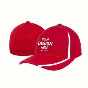 Casquette de baseball unisexe 6 panneaux pour l'extérieur, avec logo brodé personnalisé, en coton, motif lettres tendance, visière incurvée, tissu courant - Product Image 1