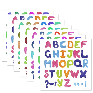 <span class=keywords><strong>Pegatinas</strong></span> Personalizadas con el Alfabeto en Acuarela para Niños, Regalos de Dibujos Animados para Manualidades, Caja con Etiquetas de <span class=keywords><strong>Nombre</strong></span>, <span class=keywords><strong>Pegatinas</strong></span> Adhesivas Impermeables con Letras - Product Image 1