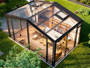 Véranda de maison en verre pour <span class=keywords><strong>solarium</strong></span> moderne 4 saisons en aluminium sur pied de haute qualité personnalisée pour villa à usage résidentiel et hôtel - Product Image 3