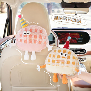 Boîte à mouchoirs en peluche pour voiture, design dessin animé, double usage, à suspendre, pour véhicule - Product Image 3