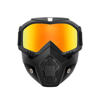 Masque de protection tactique anti-buée intégral pour moto Harley, protection contre le vent et le sable, lunettes de protection, écran facial