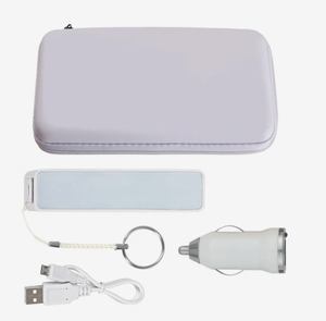 Kits de voyage de luxe personnalisés avec batterie externe 2200 mAh, chargeur portable, kit de charge de voyage, cadeau promotionnel, vente en gros - Product Image 3