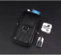 Nieuwe Lederen Telefoontas, Multifunctionele Heuptas Voor Heren, Modieuze Diagonale Kruistas, Waterdicht En Stofdicht Klein