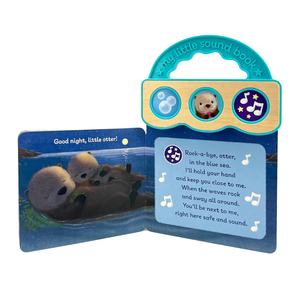 Livre sonore personnalisé pour l'heure du coucher, thème Petite Otter, 3 boutons à presser pour entendre l'histoire des beaux rêves, pages en carton, boîte à piles ABS, OEM - Product Image 1