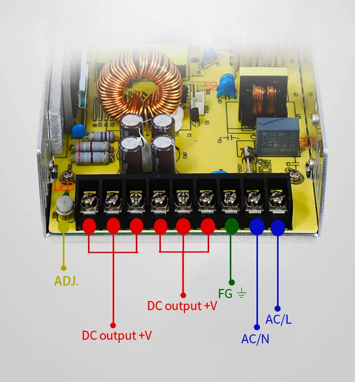 WA-500-12 500W 220v 110v कनवर्टर से DC 12V24V 36V 48V डिस्कनेक्टर पावर कनवर्टर