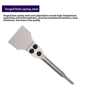Ciseau à plaque d'acier pour <span class=keywords><strong>marteau</strong></span> électrique, manche hexagonal, lame de <span class=keywords><strong>pelle</strong></span> ultra-mince, <span class=keywords><strong>pelle</strong></span> à rainurer allongée et élargie, à ressort - Product Image 3