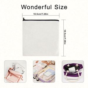 Cotton Square <b>Small</b> Cloth <b>Wallet</b> Custom Pattern Key Mobile Phone Zipper Storage Pencil Case Cosmetic Bag - Product Image 5