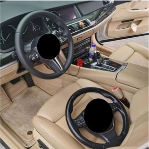 Volante Deportivo de Fibra de Carbono Personalizado a Precio de Fábrica, Volante de Cuero Negro Perforado con Detalles en Carbono para BMW F30 F10 F18 - Product Image 4