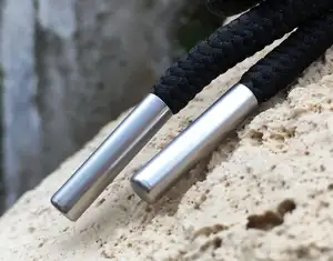 Metall Schnürsenkel Aglets Zubehör Fabrik Hersteller Shinny Silber 4mm Schnürsenkel Schnur Metall kopf Aglet Spitze