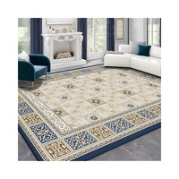 Tapis 3D écologique 2024 à imprimé numérique abstrait vintage chic, à poils ras, avec envers antidérapant, pour mosquée et salon