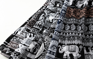 OEM Loose Summer Beach <strong>Shorts</strong> Thailand Elephant Print <strong>Knee</strong> <strong>Length</strong> <strong>Casual</strong> Pants Drawstring High Waist <strong>Lady</strong> Fashion <strong>Shorts</strong> - Product Image 4