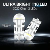 Ampoule LED SMD T10 W5W 3014 Canbus sans erreur 12V pour éclairage intérieur/extérieur de voiture, cale, feux de stationnement, plaque d'immatriculation, porte, feux de positionnement