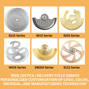 Rotor de montre automatique squelette en or rose avec logo personnalisé pour mouvements Miyota 9015 NH35 – Pièces de masse oscillante haute efficacité - Product Image 2