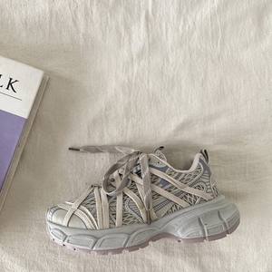 Chaussures de Basketball Designer à Semelle Souple, Baskets de Course Extensibles en Tissu Mesh Original et Cuir Véritable avec EVA Carré pour la Marche - Product Image 4