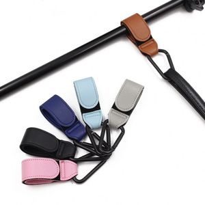 Adjustable Pram <b>Hook</b> <b>Clips</b> PU Leather Buggy <b>Clips</b> Carrier Pram <b>Hooks</b> Bag <b>Hooks</b> for Stroller - Product Image 2