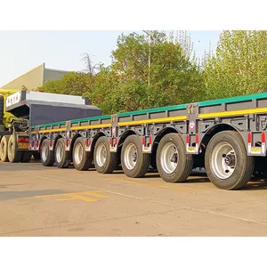 Trailer Manufacturers Hydraulic Extendable 3 Axle 60 Ton Lowboy Semi Trailer Low Bed Trailer For Sale