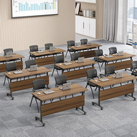 Tables modernes portables Table d'entraînement pliante Table d'école tournante avec roues