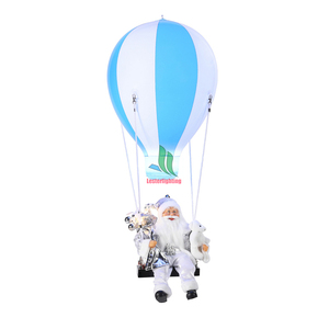 Decorazioni Natalizie per la Casa, Bambole di Babbo Natale con Palloncino e Luci Musicali, Ornamenti per Regali di Natale e Capodanno - Product Image 3