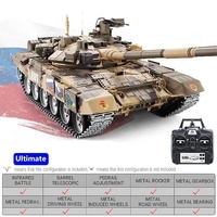 Heng uzun 3938-1 1/16 rus T90 7.0 radyo kontrol kızılötesi ana savaş tankı yükseltme Metal zırhlı askeri RC tankı duman ses