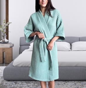 Batas de dormir personalizadas de algodón para <span class=keywords><strong>mujer</strong></span>, batas de <span class=keywords><strong>baño</strong></span> con logotipo bordado, batas de Spa, <span class=keywords><strong>baño</strong></span> de 5 estrellas, batas de hotel de algodón 100% para <span class=keywords><strong>mujer</strong></span> - Product Image 1