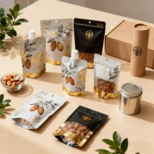 Custom Printed Matte Reusable Zipper Stand up Pouch Plastic Sugar Food Grade <b>Packaging</b> <b>Bags</b> for Candy Dried Fruit Nuts - Product Image 4