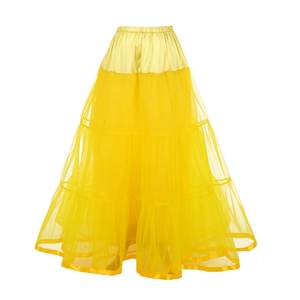 Jupes longues en organza de couleur unie, style vintage pour femmes, à plusieurs couches, volumineuses, directement de l'usine - Product Image 2
