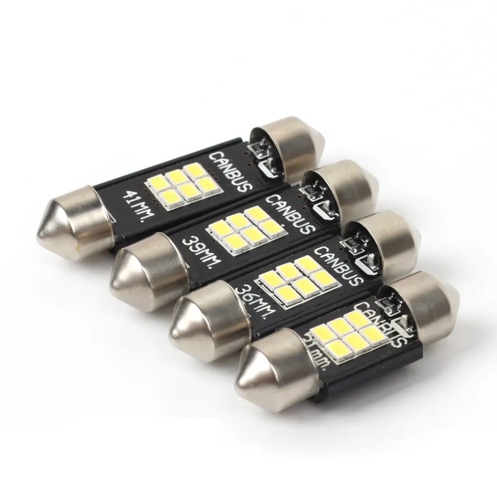 Bombilla LED de festón para coche, luz de lectura blanca de 41mm, 39MM, 36MM, 31MM y 28mm, sin Error, 41mm, 211, 2 años de garantía