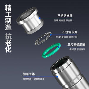 ท่อสแตนเลส 304 แบบใช้ลม ข้อต่อเร็ว PU/PG8-6 ตัวแยกเส้นผ่านศูนย์กลางแบบปรับได้ ทนความร้อนสูง ทนแรงดันสูง - Product Image 6