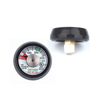3000PSI cadran 35MM NPT1/8 manomètre de bouteille d'oxygène médical avec caoutchouc noir utilisé sur le régulateur