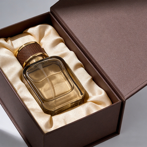Botellas de Perfume de Vidrio Negro Cuadradas de Lujo Personalizadas con Logotipo, Hombro Curvo, Base Plana, 50 ml, con Paquetes - Product Image 4