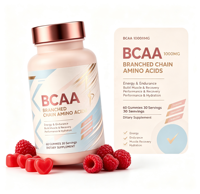 Gummies à Marque Blanche OEM BCAA 1000mg Acides Aminés à Chaîne Ramifiée pour la Récupération Musculaire, l'Énergie et l'Endurance