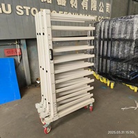 Conteneur en acier robuste avec porte rabattable, cage de stockage industrielle en métal pliable, boîte à palettes en acier empilable pour usine