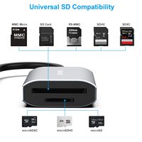 Lecteur de cartes mémoire externe BENFEI 2024 amélioré USB Type-C/Type-A SD TF tout-en-un gris certifié CE/FCC Garantie de 12 mois
