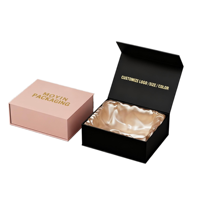 Boîte cadeau en carton rigide pliable magnétique avec logo personnalisé, grande capacité, écologique, finition mate, emballage de luxe