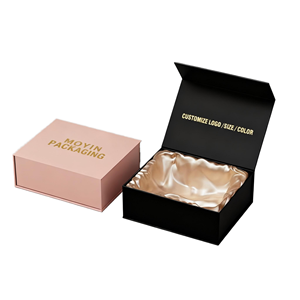 Boîte cadeau en carton rigide pliable magnétique avec logo personnalisé, grande capacité, écologique, finition mate, emballage de luxe - Product Image 1