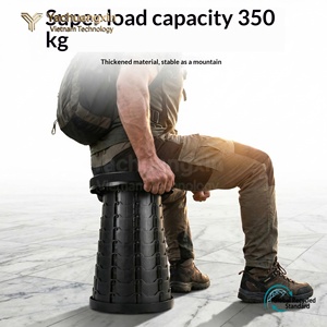 Portable <b>Plastic</b> Iron Modern Adjustable Outdoor Telescopic Fishing Camping Chair Folding <b>Stool</b> - Product Image 4