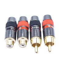 Connettori RCA Femmina Placcati Oro di Alta Qualità, Spina a Banana 1P per Cavi RCA, Contatto in Rame Maschio/Femmina - Vendita Calda