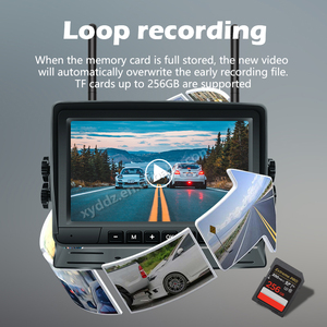 7 inch AHD không dây IPS Monitor với đảo ngược Hệ thống camera IP68 không thấm nước & <span class=keywords><strong>Auto</strong></span> hỗ trợ đỗ xe cho xe tải xe ô tô - Product Image 6