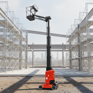 Plataforma Elevadora Telescópica Eléctrica <span class=keywords><strong>de</strong></span> Acero <span class=keywords><strong>de</strong></span> Gran Venta, Motor <span class=keywords><strong>de</strong></span> 200 kg <span class=keywords><strong>de</strong></span> Capacidad, Caja <span class=keywords><strong>de</strong></span> Cambios, Altura Máxima <span class=keywords><strong>de</strong></span> Elevación 11.2m, Rotación <span class=keywords><strong>de</strong></span> 345° - Product Image 1