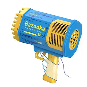 Unisex Kids Outdoor-Bubble-Gun 109-Loch-Starter Bazooka-Rakete große Blasen Licht Blitzmaschine Kunststoff-Blasemaschine