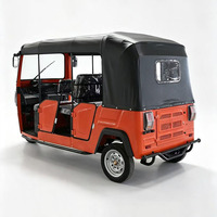 Tricycle Électrique Personnalisé 72V pour Adultes, Voiture à Trois Roues Tuk-Tuk Bajaj Taxi à 3 Rangées avec Toit pour le Tourisme et le Transport de Passagers