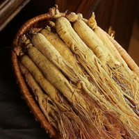 Vente en gros de racine de ginseng entière naturelle AD, de qualité supérieure, séchée, jaune clair, pour l'exportation