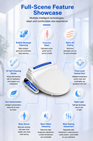 Kit de douche anale et bidet intelligent pour toilettes, avec lavage turbo, UV antibactérien, pour détoxification et soulagement de la constipation, pour la santé à domicile et la salle de bain
